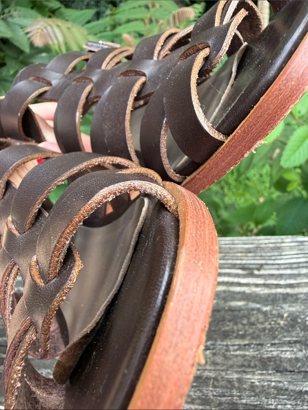 Wilder Clover Fisherman Sandals Women’s 6 Vachetta Leather